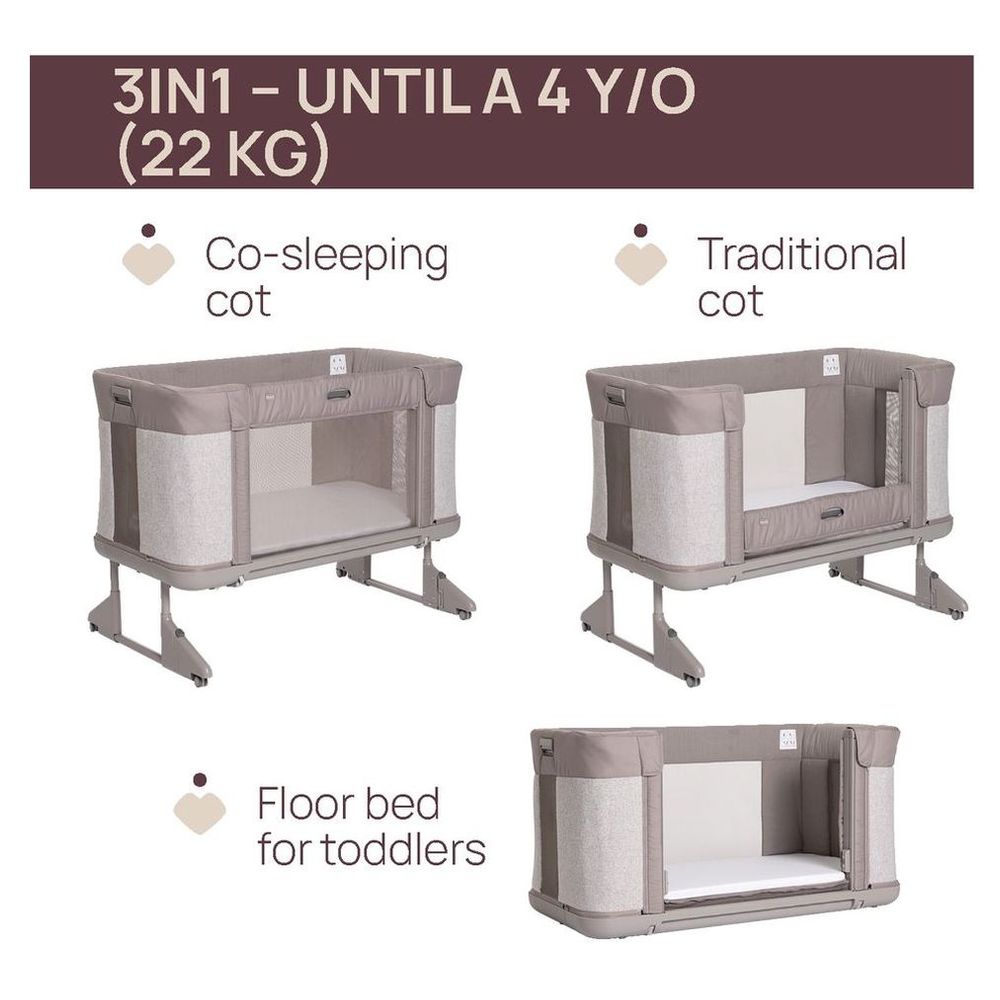 Chicco Next2Me Forever Crib with Mattress - Almond