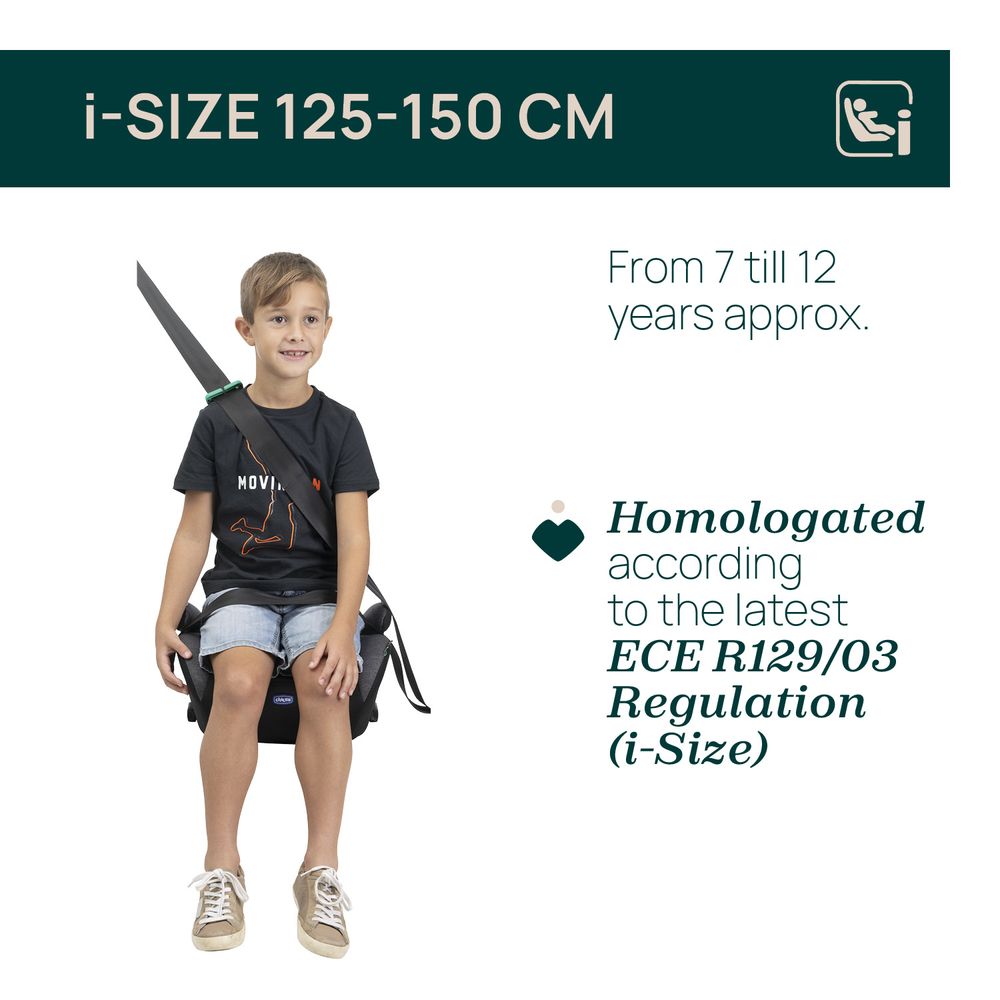 Chicco - Quasar Fix Isize Booster Seat - Obsidian