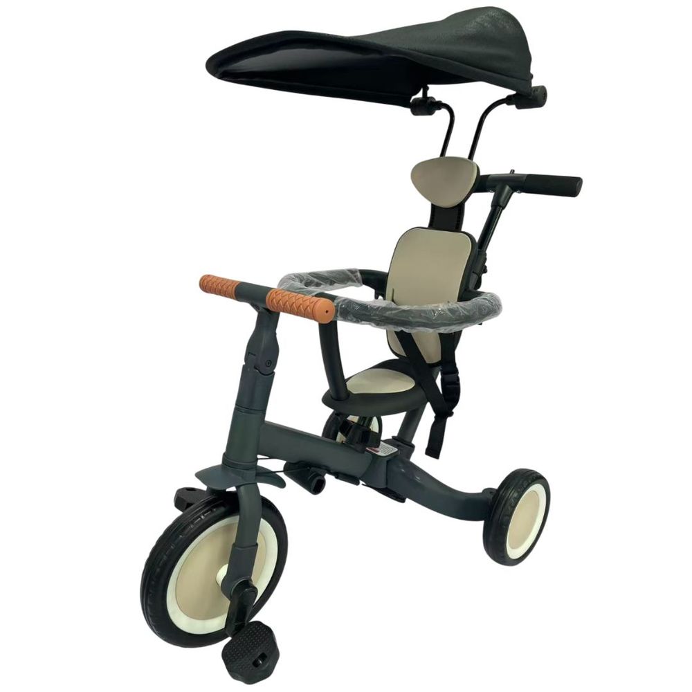 Mini Panda - Playtrike 5-In-1 Convertible Tricycle - Black