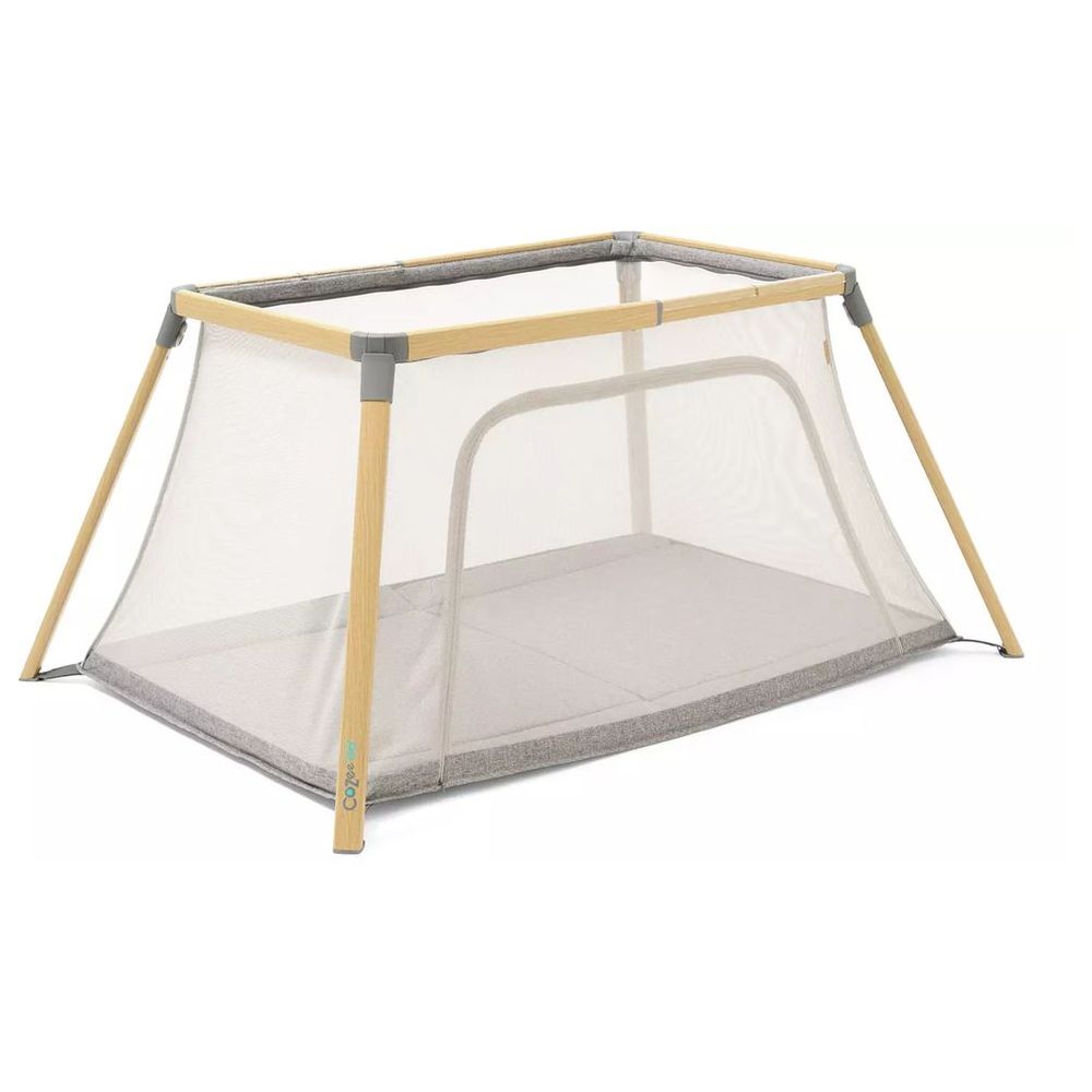 Tutti Bambini 3-in-1 Cozee Go Travel Cot - Oak & Charcoal