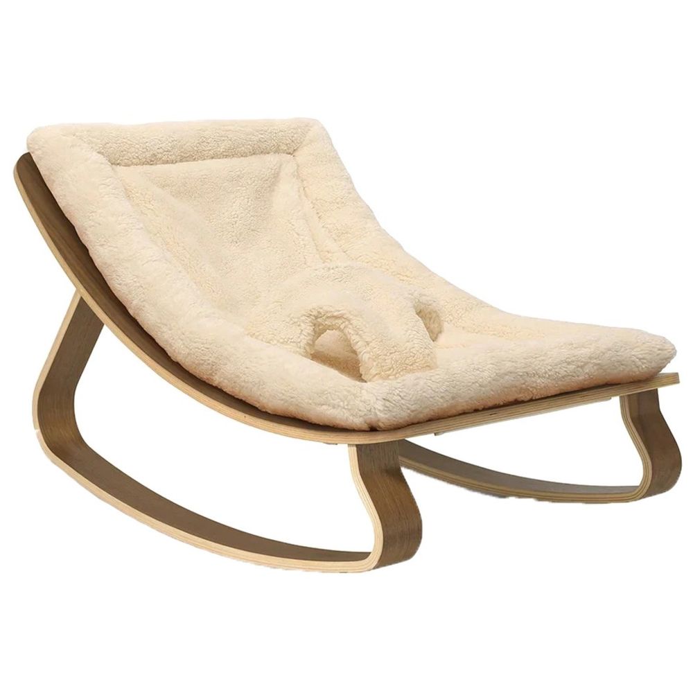Charlie Crane - Levo Baby Bouncer - Walnut - Fur Milk
