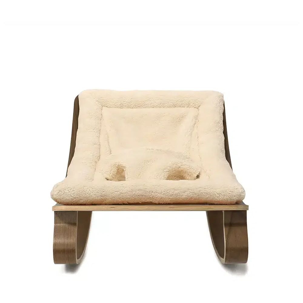 Charlie Crane - Levo Baby Bouncer - Walnut - Fur Milk
