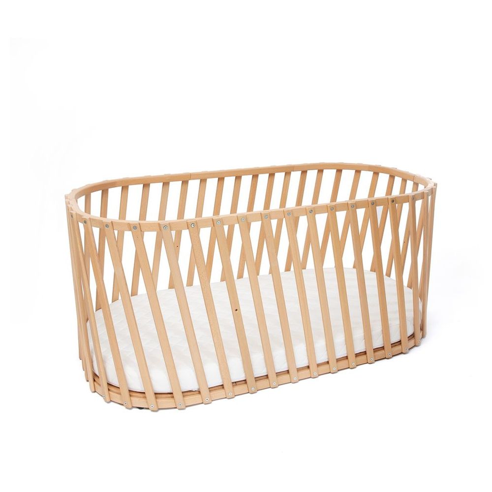 تشارلي كرين - ملحق تمديد لمهد الأطفال الخشبي القابل للتحويل لوغو - طبيعي