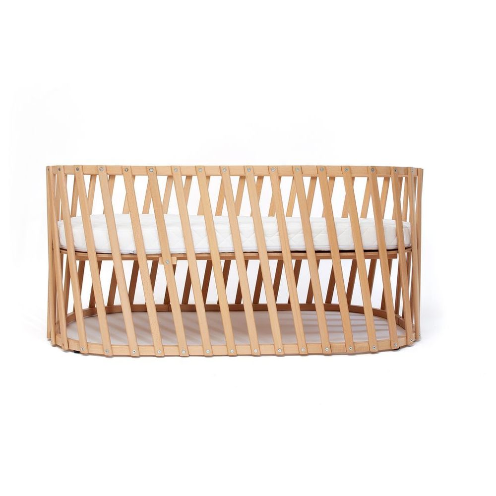 تشارلي كرين - ملحق تمديد لمهد الأطفال الخشبي القابل للتحويل لوغو - طبيعي
