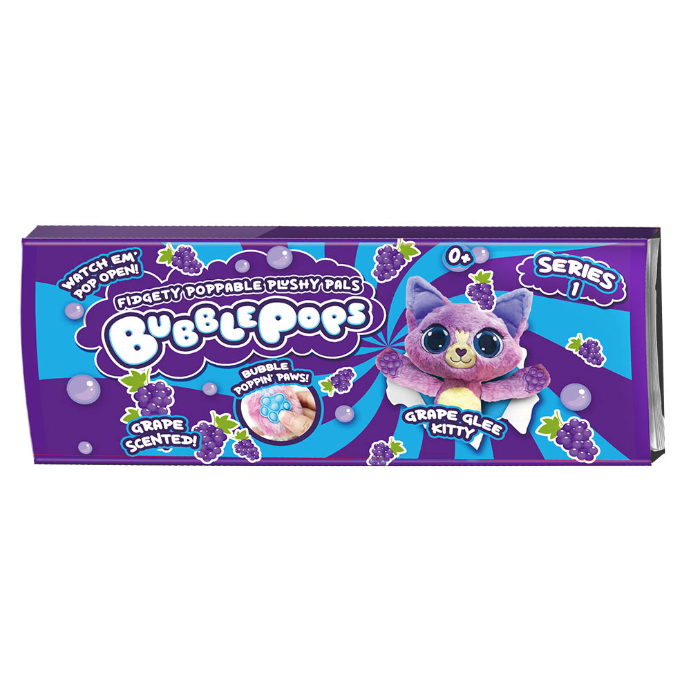 Bubble Pops - Grape Glee Kitty Plush Toy - 13.38-Inch