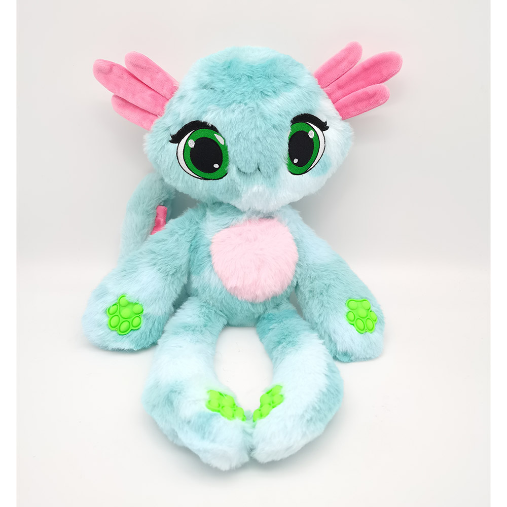 Bubble Pops - Whachy Watermelon Axolotl Plush Toy - 13.38-Inch