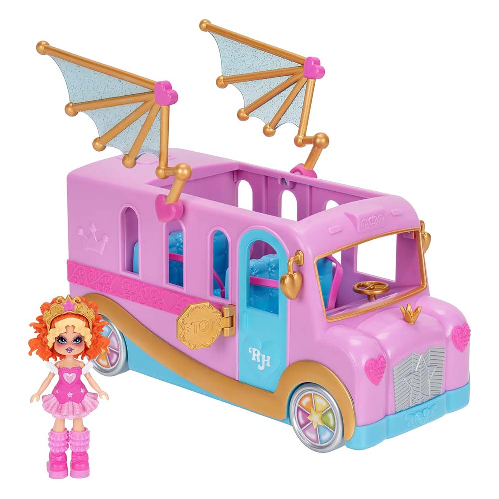 رويال هاي - مجموعة ألعاب حافلة وخزانة الأزياء - قطعتان - 3 إنش