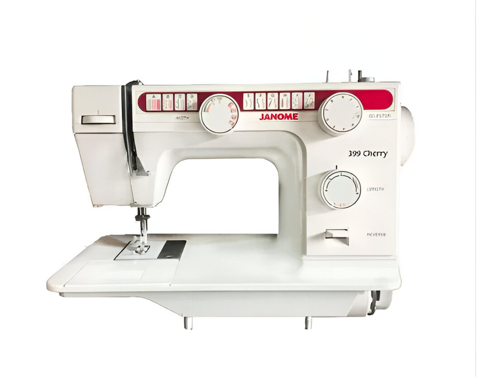 Janome 399 Cherry 24 Stitches Sewing Machine - White