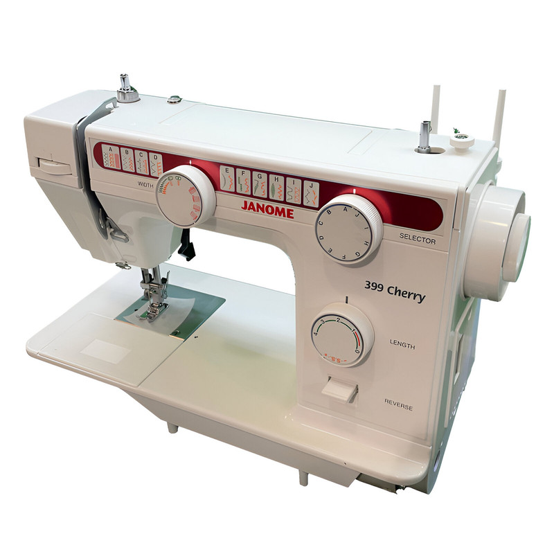 Janome 399 Cherry 24 Stitches Sewing Machine - White