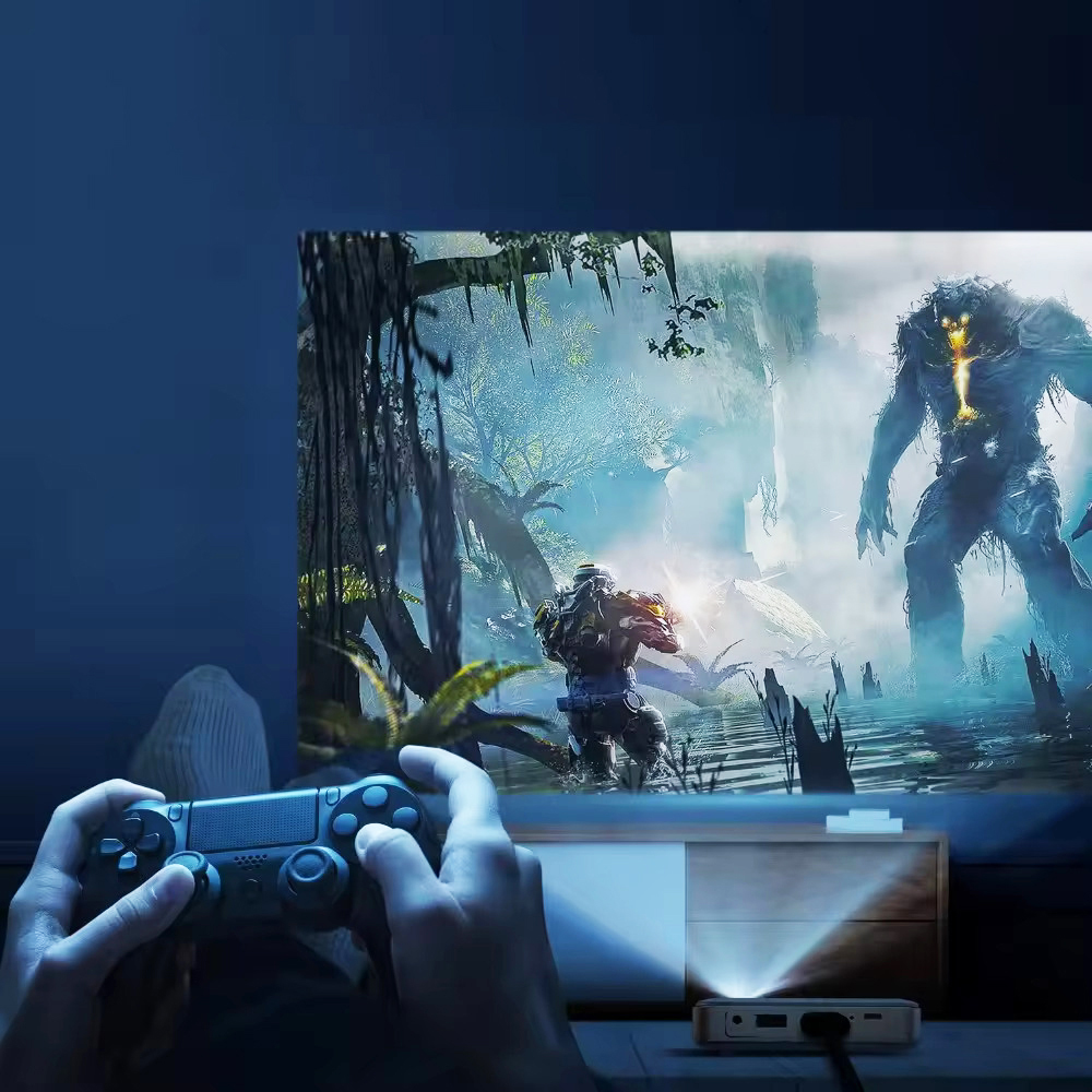 ميرلين - جهاز عرض لاسلكي فائق الصغر عالي الدقة - أبيض