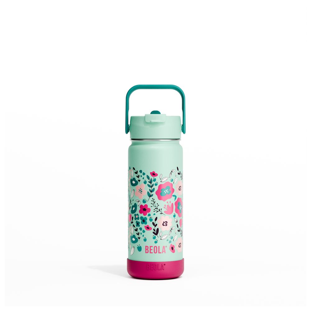 Beola - Vaccum Insulated Water Bottle With 2 Lids - Ever Blooming - 550ml