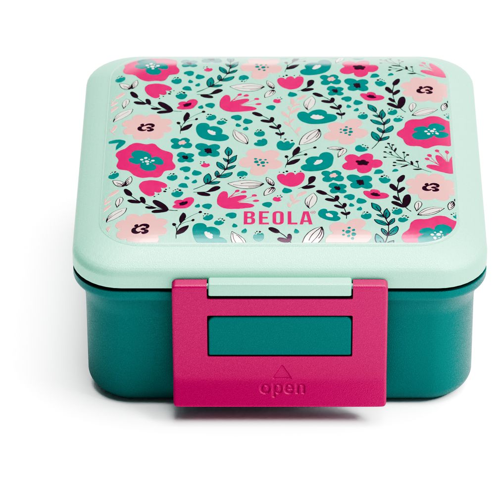 Beola - 5 Compartment Bento Lunch Box With Food Jar - Ever Blooming - 240 ml