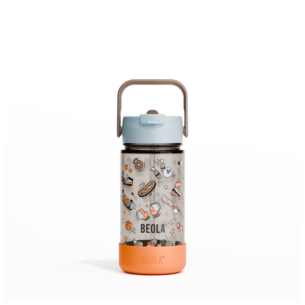 Beola - Kids Tritan Straw Lid Water Bottle - Sports Day - 500ml