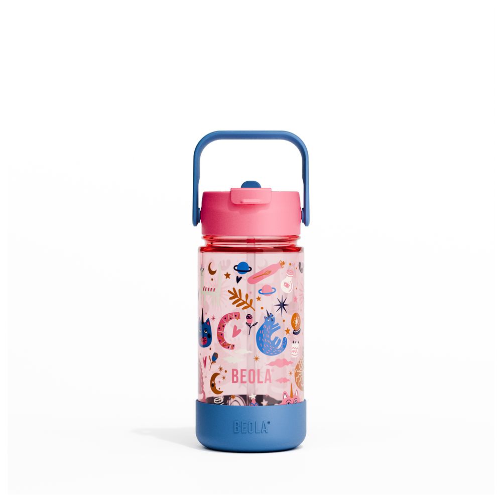 Beola - Kids Tritan Straw Lid Water Bottle - Unicat Magic - 500ml