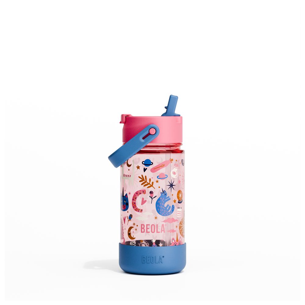 Beola - Kids Tritan Straw Lid Water Bottle - Unicat Magic - 500ml