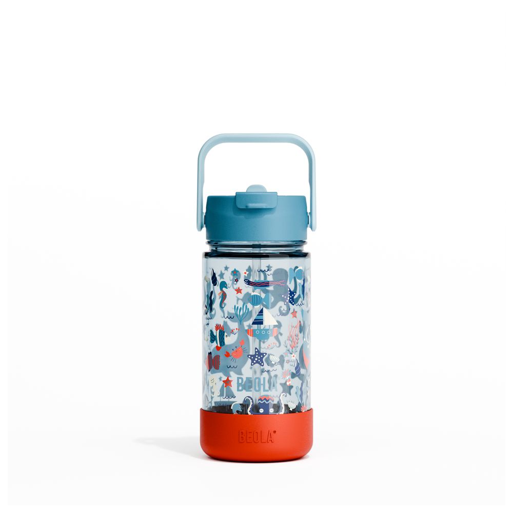 Beola - Kids Tritan Straw Lid Water Bottle - Sea Vibes - 500ml