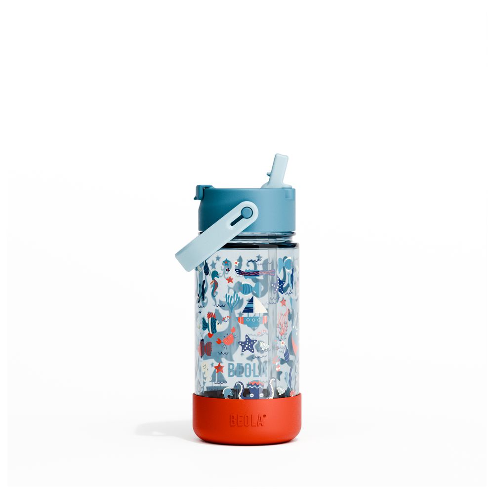 Beola - Kids Tritan Straw Lid Water Bottle - Sea Vibes - 500ml