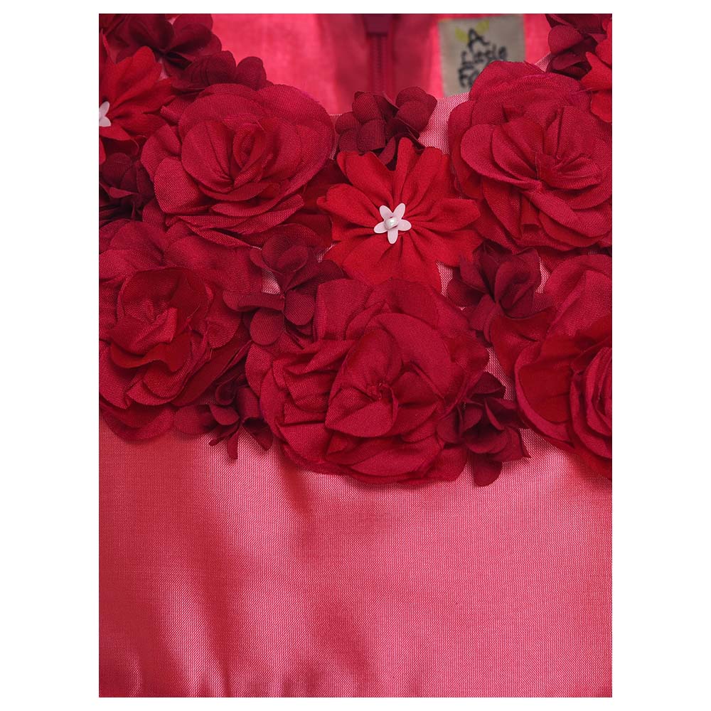 A Little Fable - Garland Rose Dress - Pink