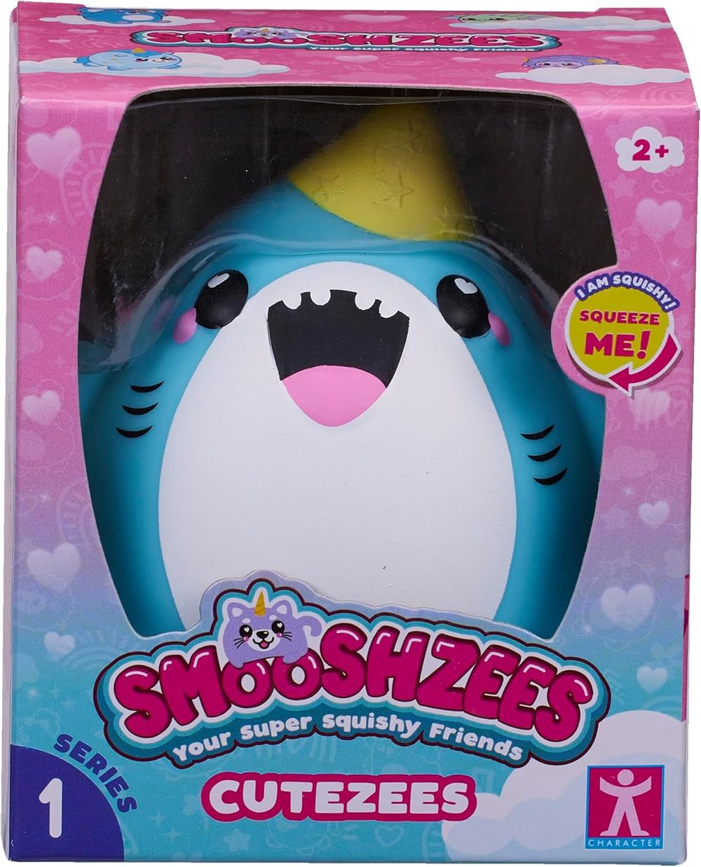 SMOOSHZEES - Cutezees Snaws Shark Supersoft Cuddly And Squishy Toy - Blue