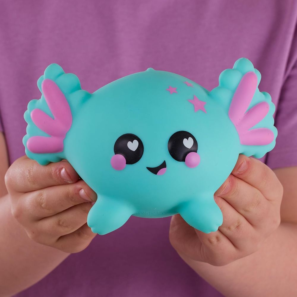 SMOOSHZEES - Luvzees Noodle Axolotl Supersoft Cuddly And Squishy Toy - Blue