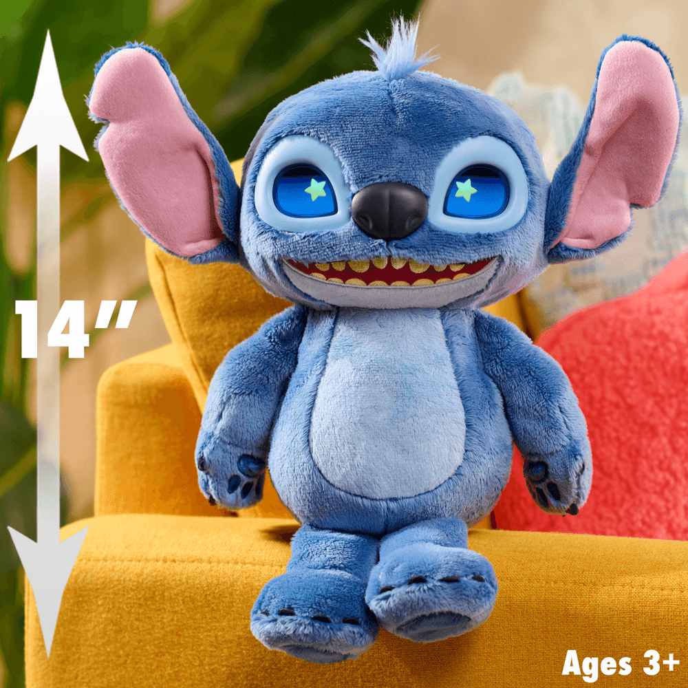 Disney - Lilo & Stitch - Interactive With 50+ Sounds, Soft And Huggable Stuffed Alien Animal Kids Toy - 35cm