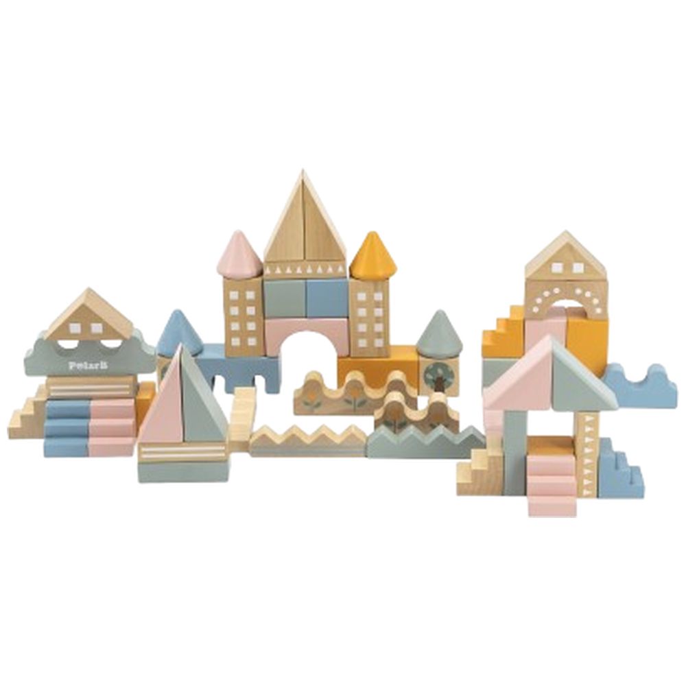 PolarB - City Building Blocks Set w/ Vehicles Accessories - 60pcs