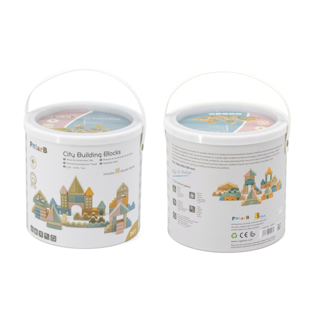 PolarB - City Building Blocks Set - 60 Pcs