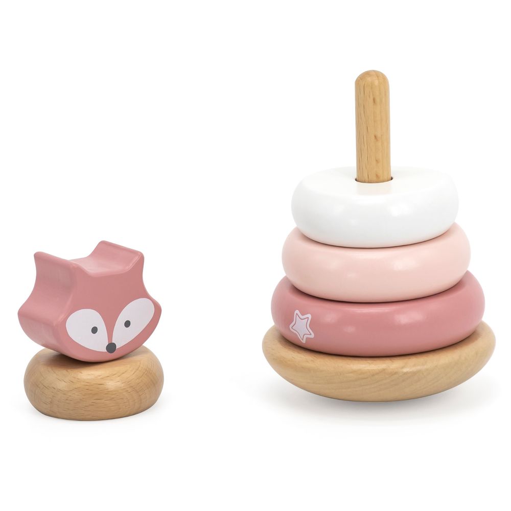 بولار بي - مجموعة ألعاب ثعلب خشبي قابلة للسحب والتكديس