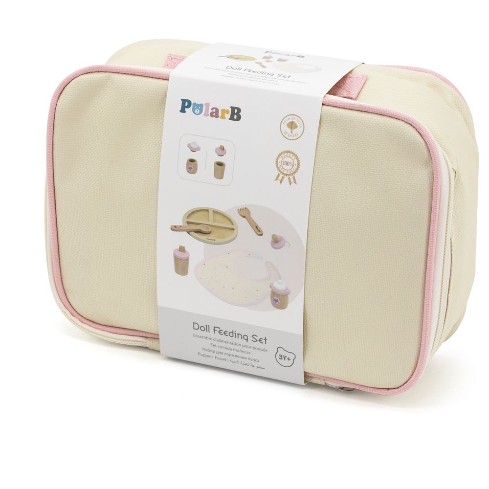 Viga - Doll Feeding Set Wooden Pretend Play with Bag - 8pcs