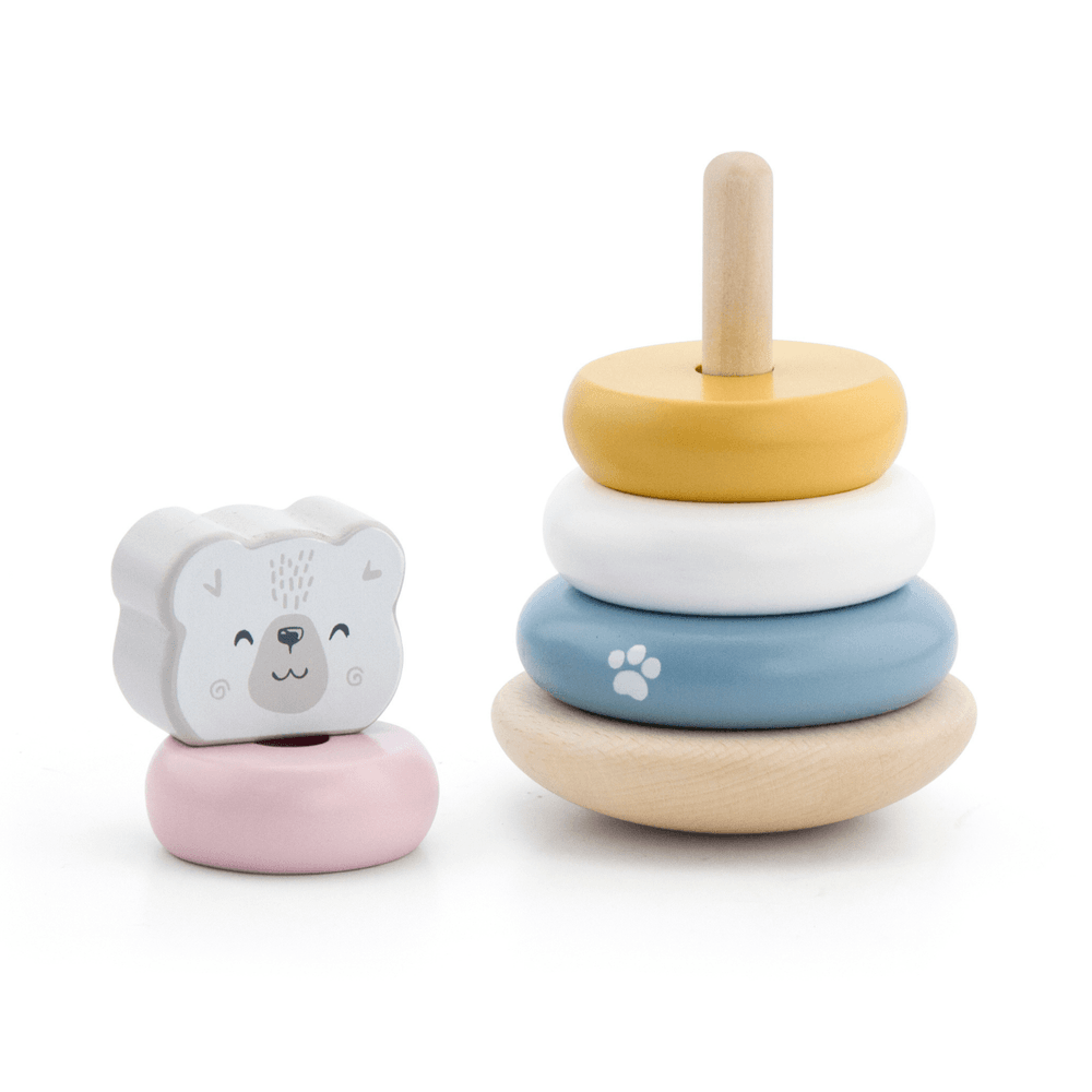 PolarB - Wooden Polar Bear Stacker And Pounding Bench