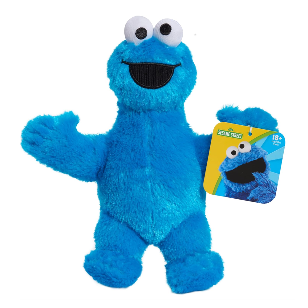 Sesame Street - Cookie Monster Soft Plush Stuffed Toy - Blue - 21.5 cm