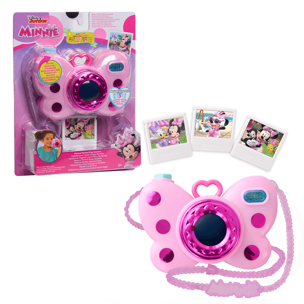 Disney - Minnie Mouse Picture Perfect Play Camera with Double-Sided Photos, 4-Piece