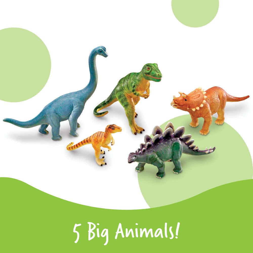 Learning Resources - Jumbo Dinosaur Toy Set - 5 Pcs