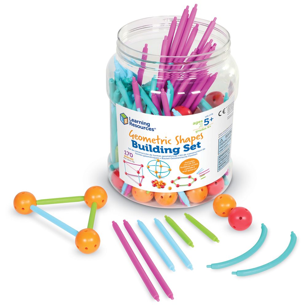 ليرننغ ريسورسز - مجموعة تركيب الأشكال الهندسية - 170 قطعة