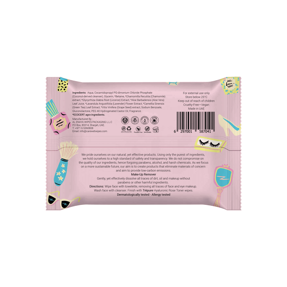 TREPURE - Makeup Remover Wipes - Pack of 1 - 30 Pcs
