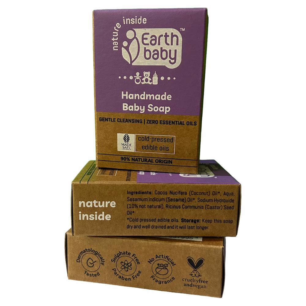 إيرث بيبي - صابون أطفال مصنوع يدويًا - قطعة واحدة - 100 جرام