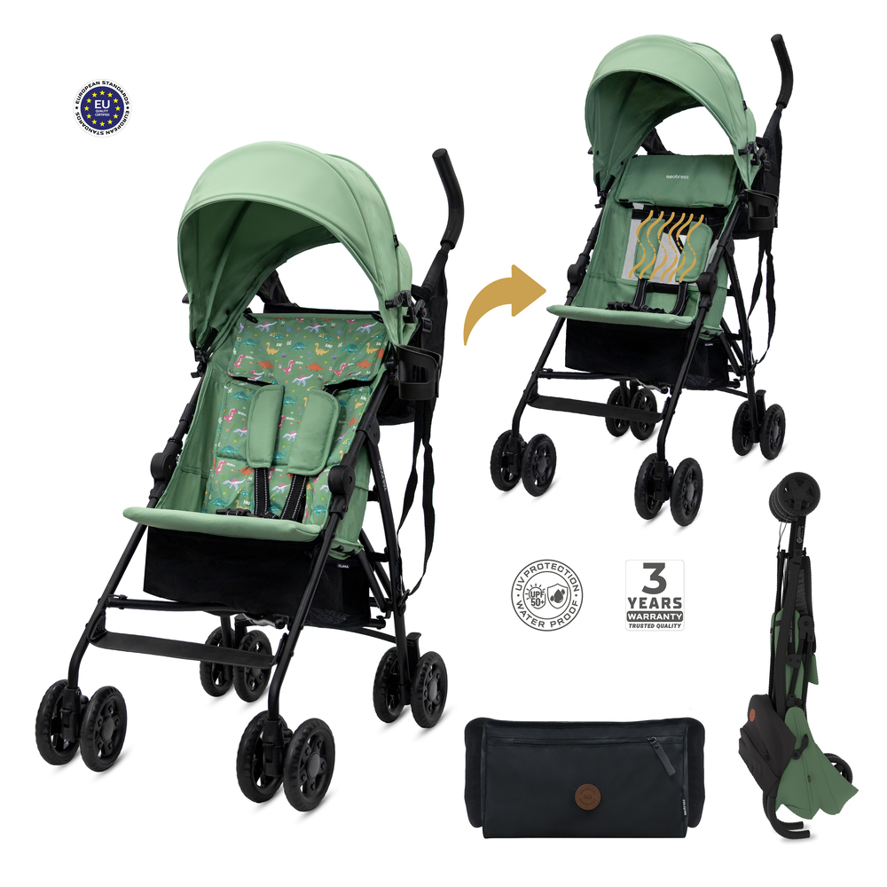 Neobreez Clima Lightweight Compact Umbrella Stroller - Olive Green