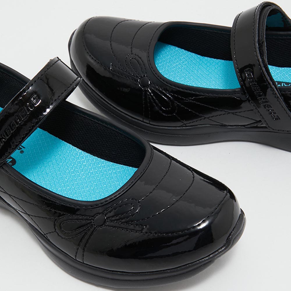 Skechers - Girl's T-Strap Back To School Shoes - Black