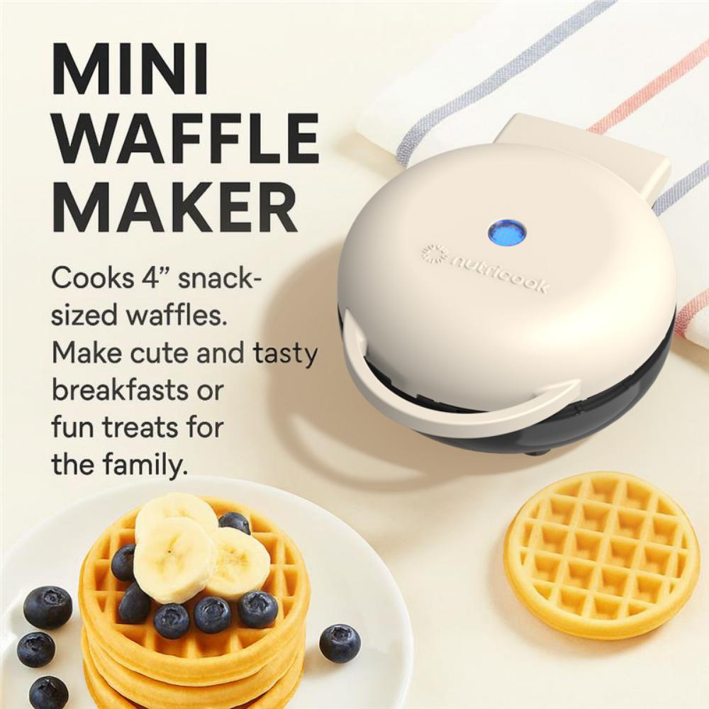 Nutricook Mini Waffle Maker - Beige