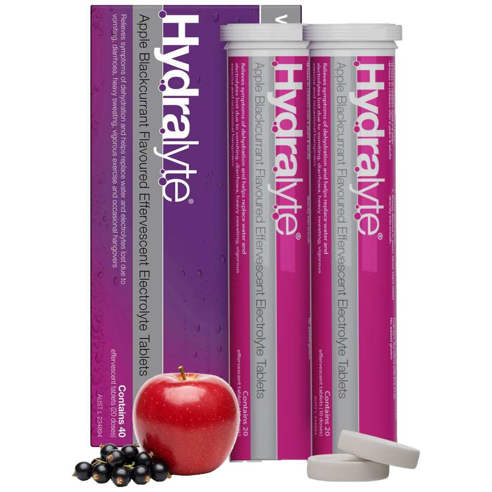 Hydralyte - Effervescent Tablets - Apple Black Currant - 40 Pcs