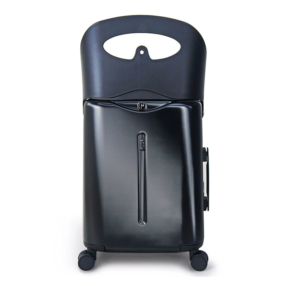 Miamily - Carry-On Luggage Trolley Bag - Midnight Black - 18-inch