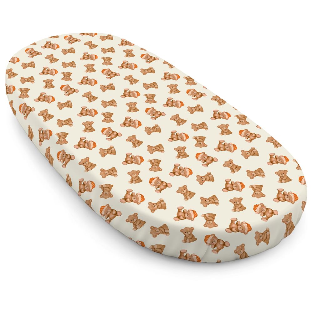 Fancy Fluff - Fitted Sheet For Stokke Sleepi Bed V3 - Cuddle Bear