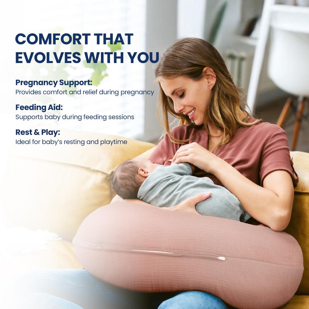 دومو - وسادة بيسكس كومفي بيغ - لون زهري