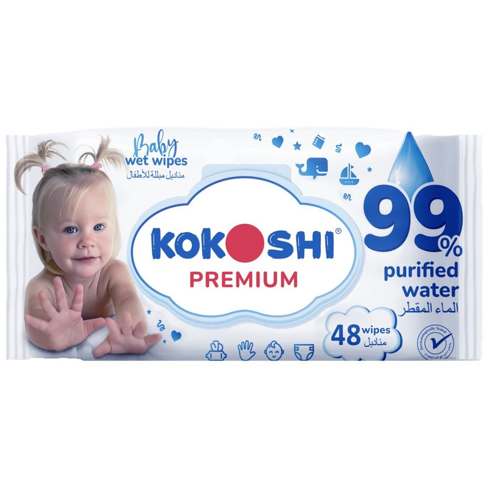 Kokoshi - Premium Baby Wet Wipes - 48 Pcs