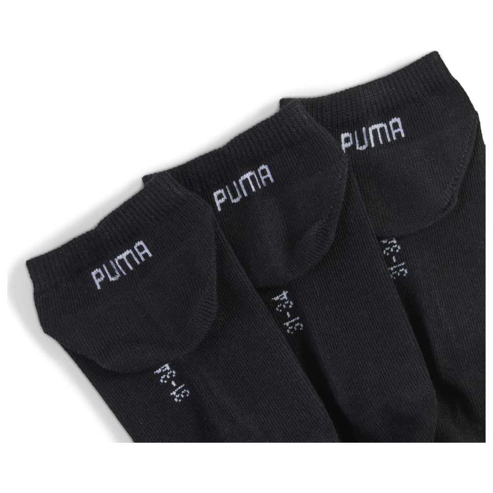 Puma - Kids Plain Sneaker Socks - Black - Pack of 3