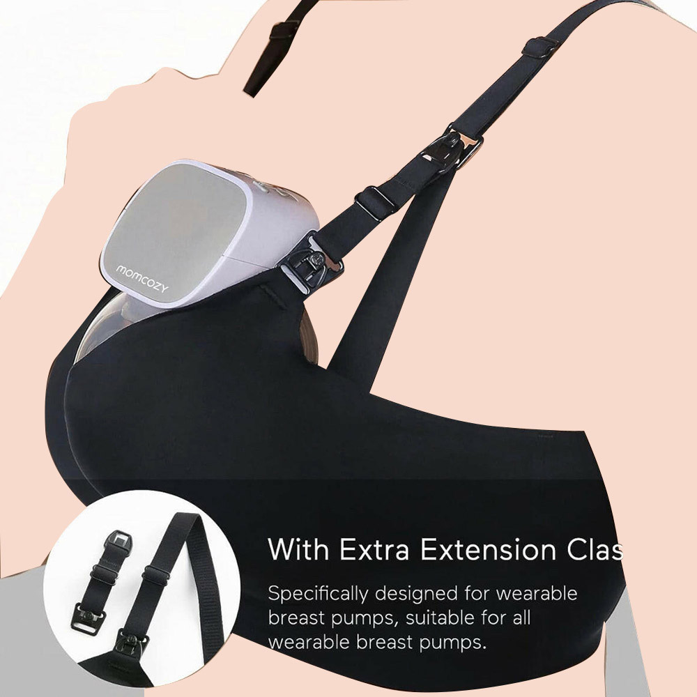 موم كوزي - مضخة ثدي بدون استخدام اليدين مع حمالة صدر للشفط و50 كيسًا لتخزين الحليب