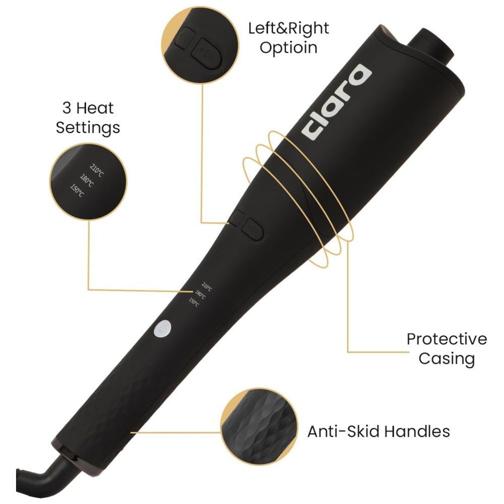 Clara - Auto Hair Curling Device - Black