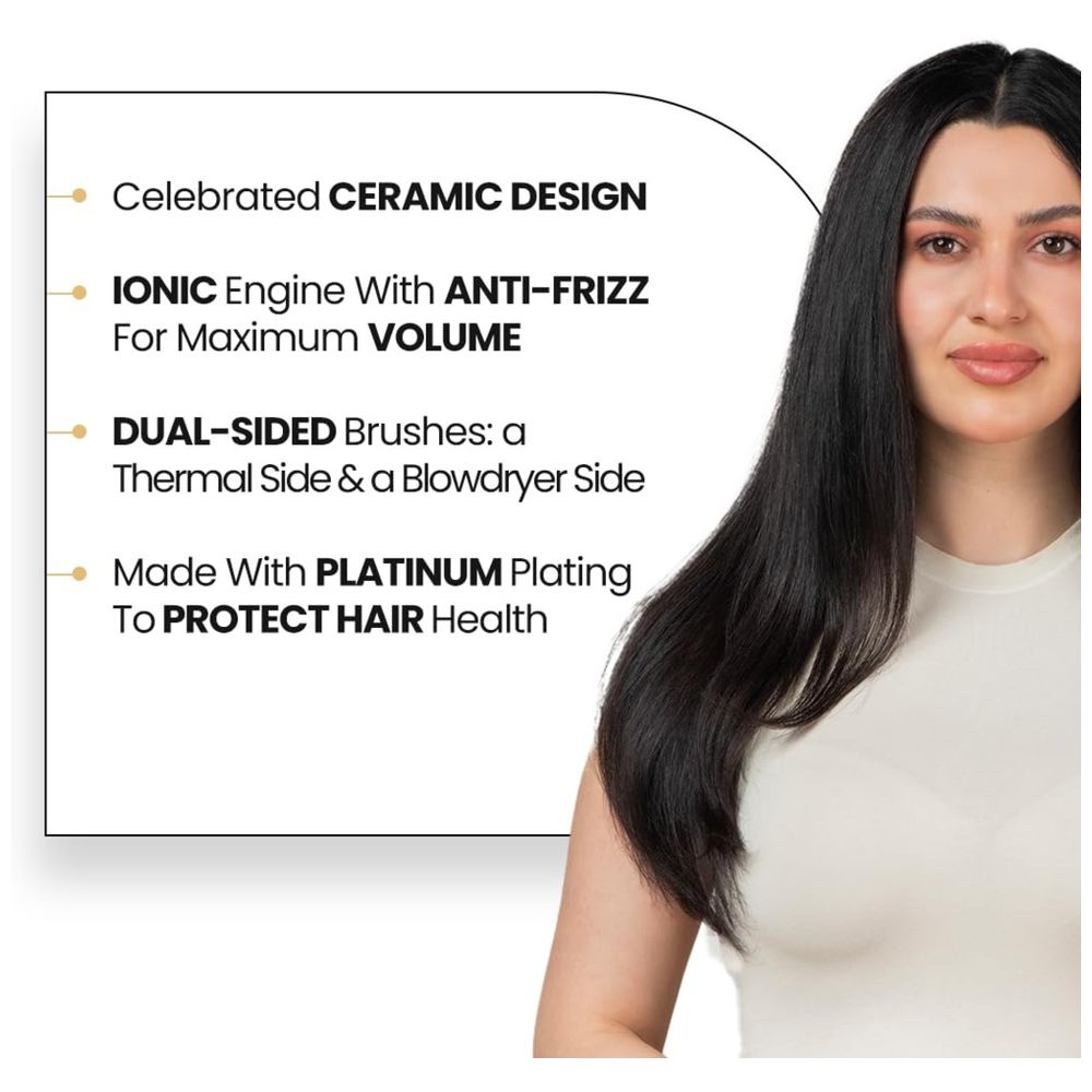 Clara - Advanced Thermal Brush, Styler & Hair Dryer - Black