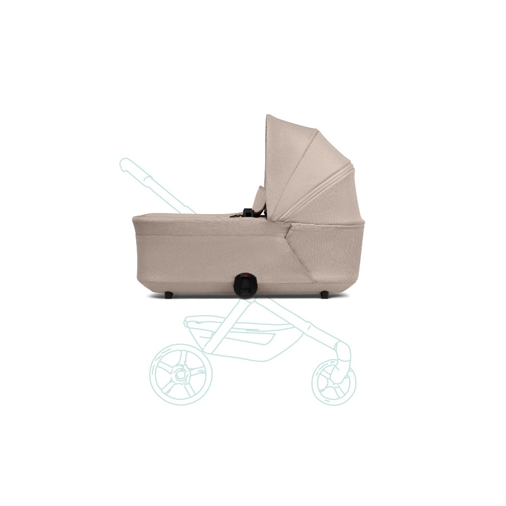 Joolz - Hub2 Comfort Baby Cot With Canopy - Sandy Taupe