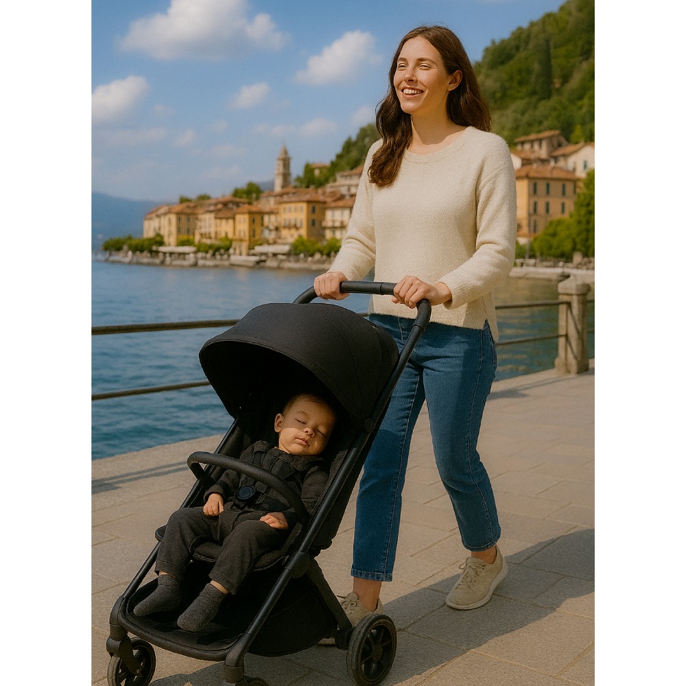 جولز آير - حاجز صدمات قابل للطي لعربية الأطفال اير بلس - أسود كربوني